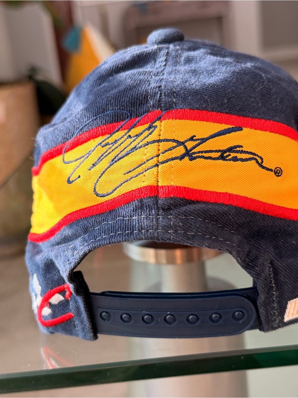 Chase Authentics Racing Hat in Navy, Red & Yellow - Picture 2 of 4